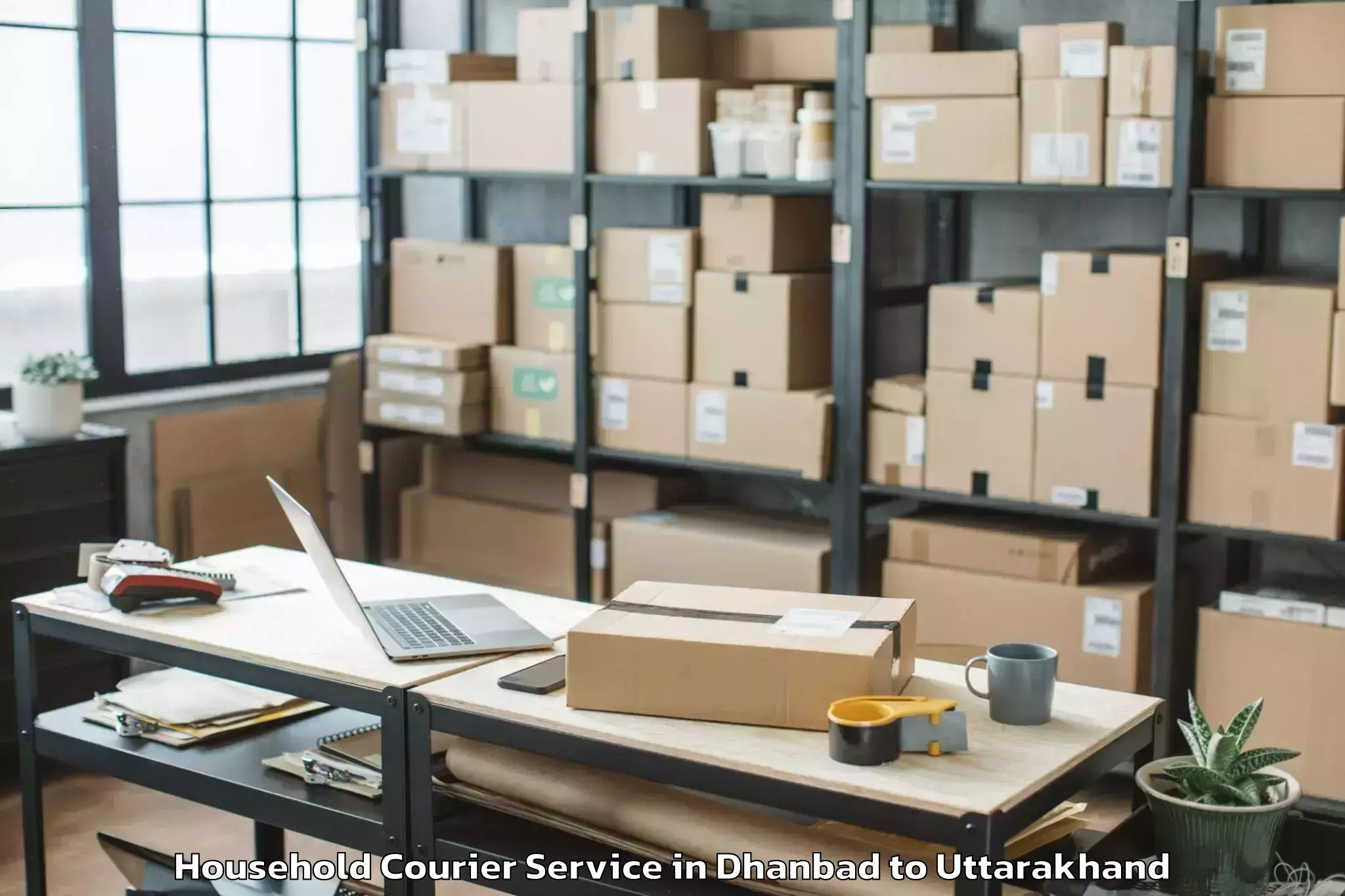 Easy Dhanbad to Haldwani Household Courier Booking